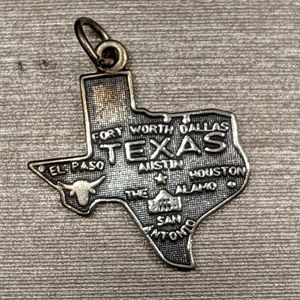 Sterling silver Texas charm